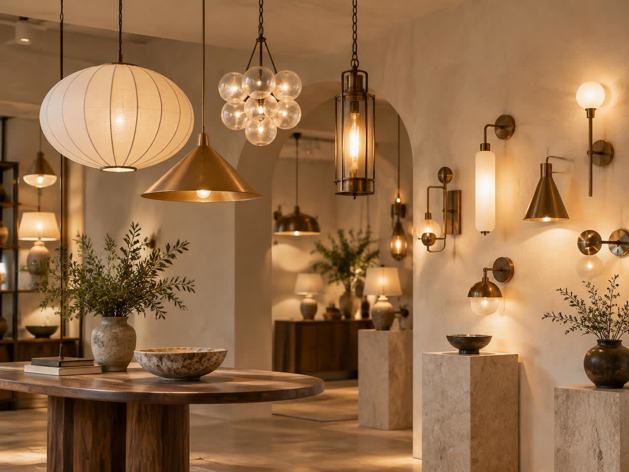 Illustrative concept of a lighting display used in a sample social post